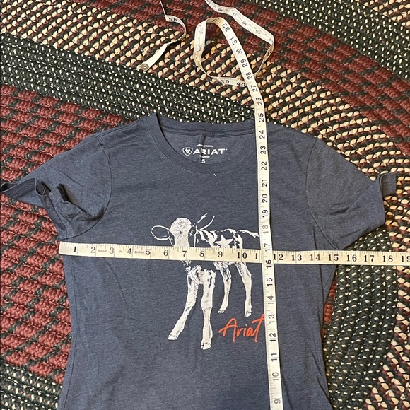 Ariat Gray Short Sleeve Western T Shirt Size Small - Picture 3 of 4